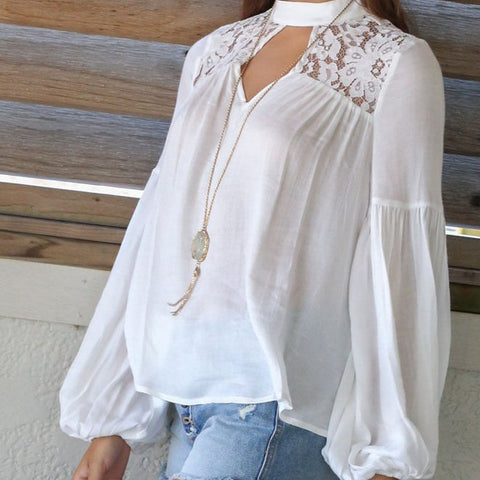 2019 New Trendy Fashion  sexy Women's Long Sleeve Loose Blouse et chemisier femme  Casual Shirt Summer Tops  one piece