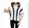 Women Striped Blouse Shirt Half Sleeve Blouse V-neck Shirts Casual Tops Blouse et Chemisier Femme Blusas Mujer de Moda