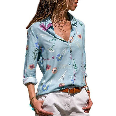 Women Striped Blouses Long Sleeve Chiffon Blouse Turn Down Collar Lady Office Shirt Casual Tops Blusas Blouse et Chemisier Femme