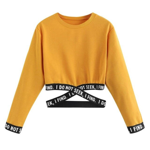 Blouses For Women Letters Printing Long Sleeve Sweatshirt Short Pullover Tops Blouse women tops blouse et chemisier femme