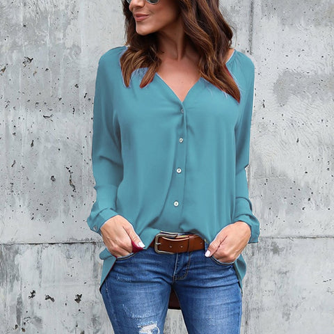 Blouse Et Chemisier Femme Casual Long Sleeve Blouses Woman 2019 Chiffon Dames Blouse Shirt Plus Size 5XL Women Camicetta Donna